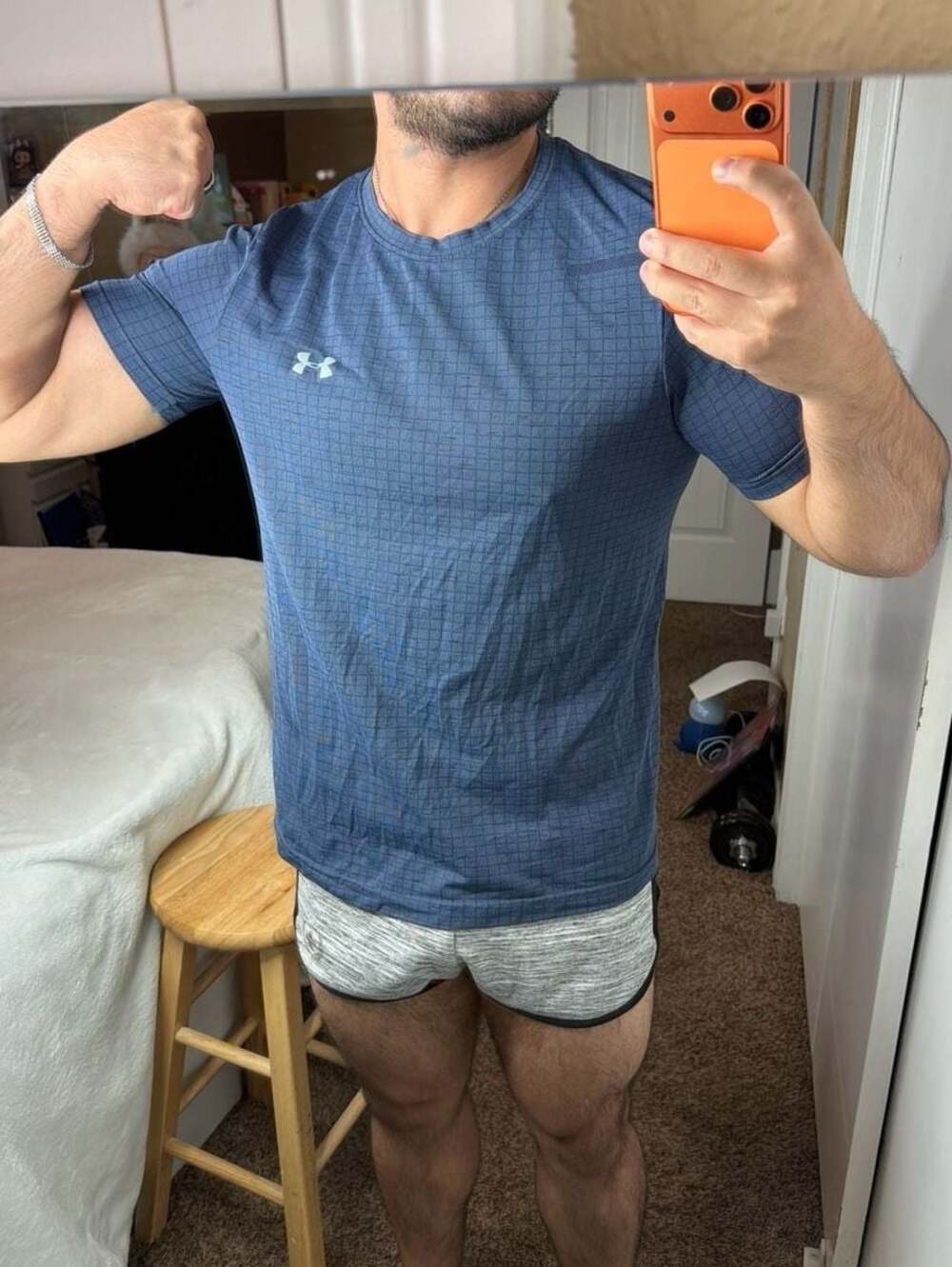 Under Armour Men's Vanish Seamless Grid Short Sleeve T-Shirt Blue